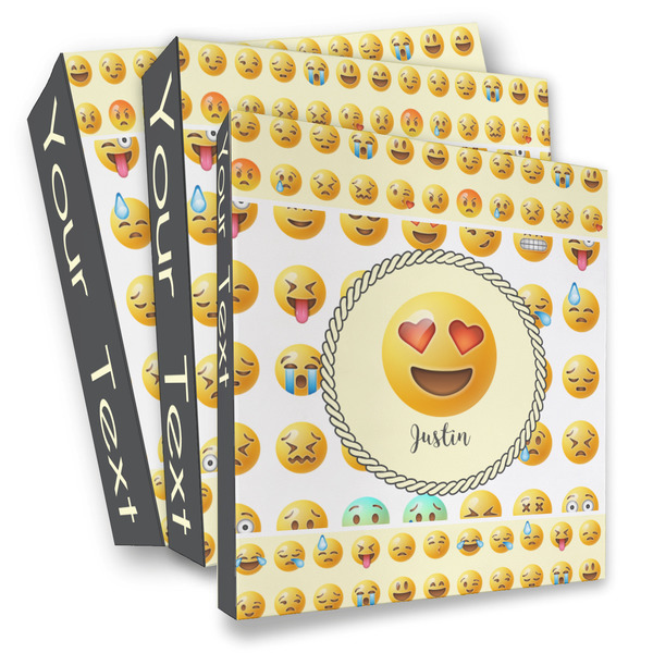 Custom Emojis 3 Ring Binder - Full Wrap (Personalized)