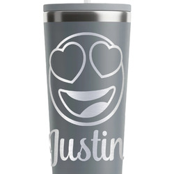 Emojis RTIC Everyday Tumbler with Straw - 28oz - Grey - Double-Sided (Personalized)