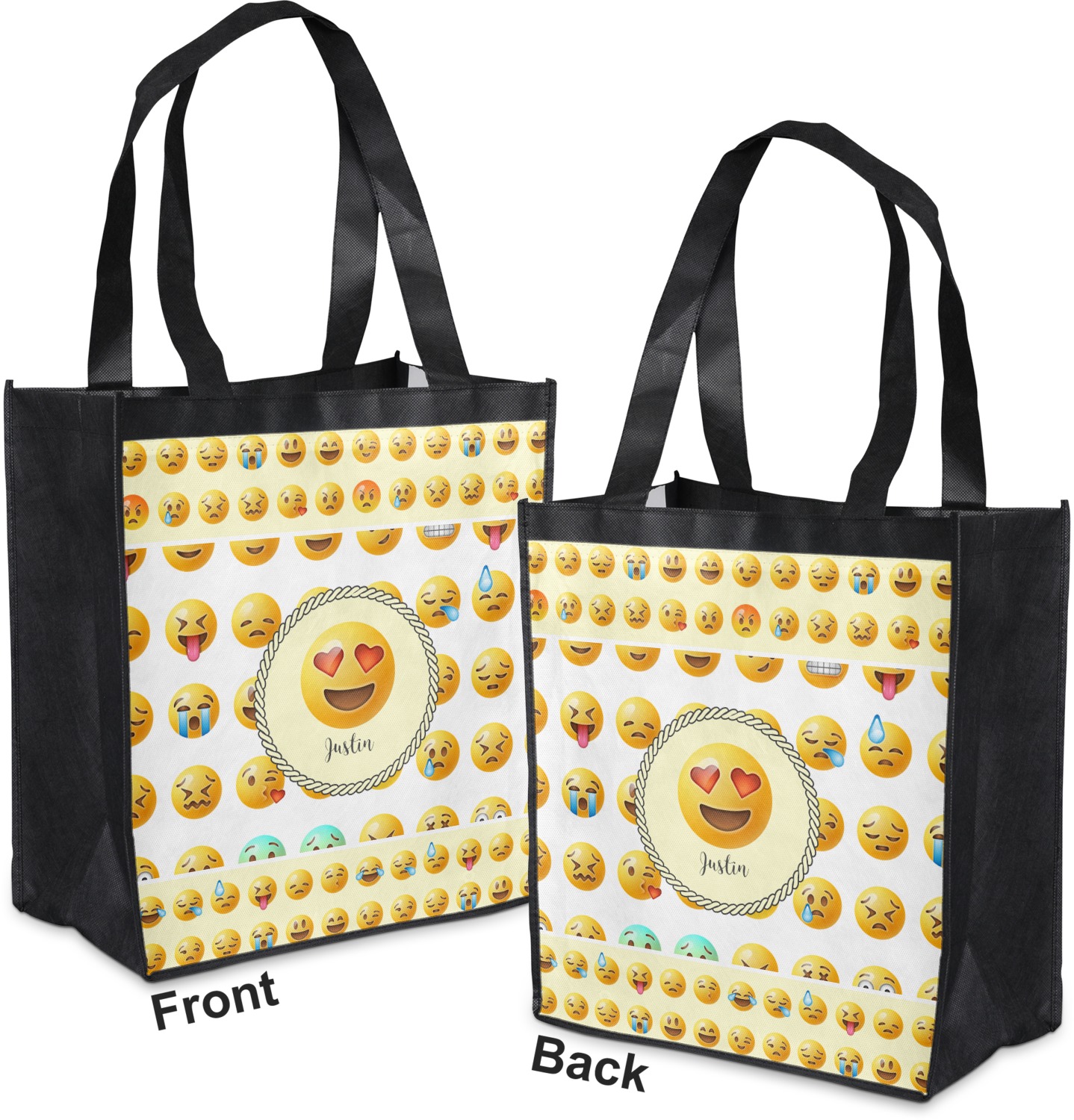 Custom Emojis Grocery Bag (Personalized) | YouCustomizeIt