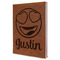 Emojis Leather Sketchbook - Large - Double Sided - Angled View