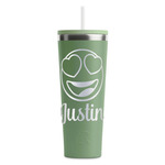 Emojis RTIC Everyday Tumbler with Straw - 28oz - Light Green - Double-Sided (Personalized)