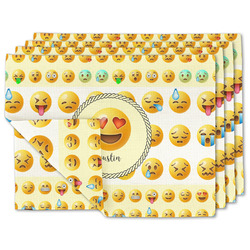 Emojis Double-Sided Linen Placemat - Set of 4 w/ Name or Text