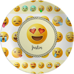 Emojis Melamine Salad Plate - 8" (Personalized)