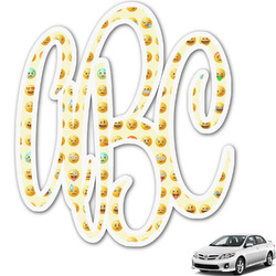 Emojis Monogram Car Decal (Personalized)