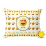 Emojis Outdoor Throw Pillow (Rectangular) (Personalized)