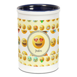 Emojis Ceramic Pencil Holders - Blue