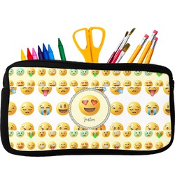 Emojis Neoprene Pencil Case - Small w/ Name or Text