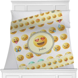 Emojis Minky Blanket - Twin / Full - 80"x60" - Double Sided (Personalized)