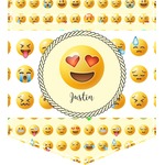 Emojis Iron On Faux Pocket (Personalized)