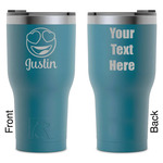 Emojis RTIC Tumbler - Dark Teal - Laser Engraved - Double-Sided (Personalized)