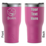 Emojis RTIC Tumbler - Magenta - Laser Engraved - Double-Sided (Personalized)