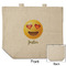 Emojis Reusable Cotton Grocery Bag - Front & Back View