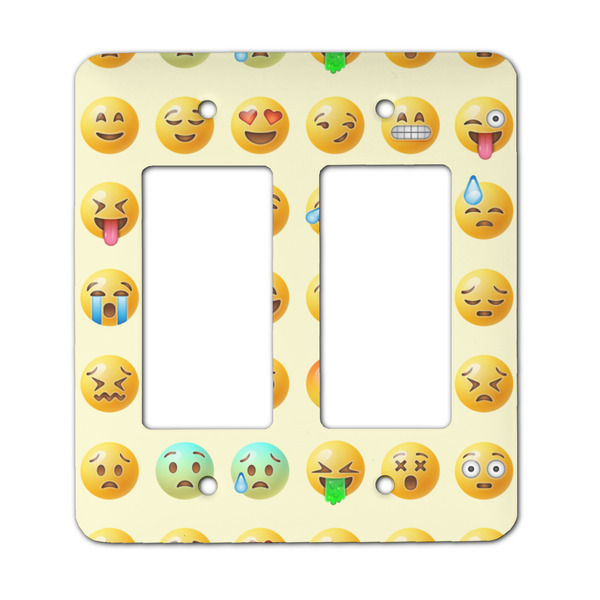 Custom Emojis Rocker Style Light Switch Cover - Two Switch