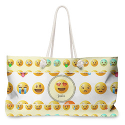 Emojis Large Tote Bag with Rope Handles (Personalized)