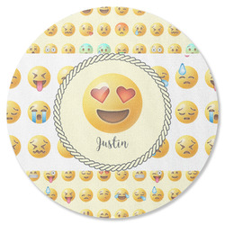 Emojis Round Rubber Backed Coaster (Personalized)