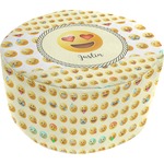 Emojis Round Pouf Ottoman (Personalized)