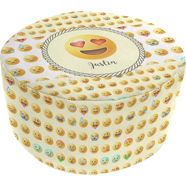 Custom Emojis Round Pouf Ottoman (Personalized)