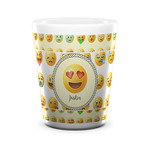 Emojis Ceramic Shot Glass - 1.5 oz - White - Single (Personalized)