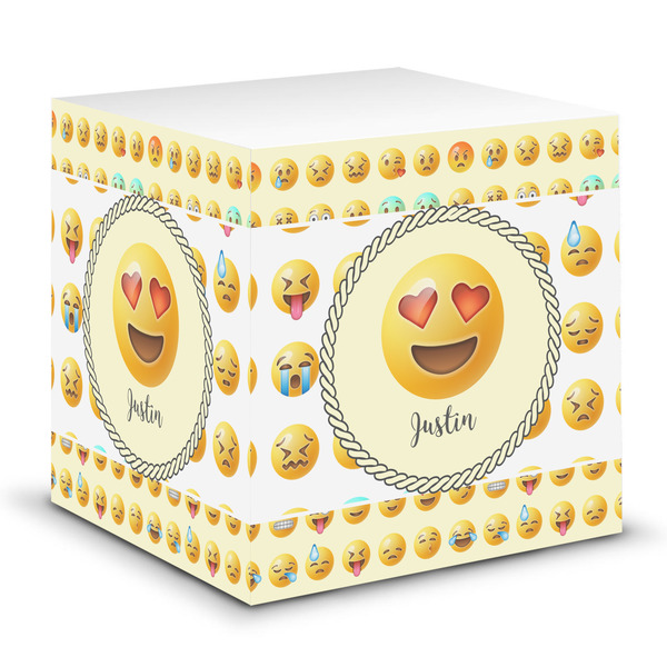 Custom Emojis Sticky Note Cube w/ Name or Text