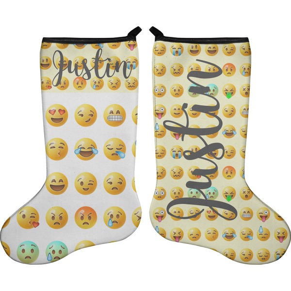 Custom Emojis Holiday Stocking - Double-Sided - Neoprene (Personalized)