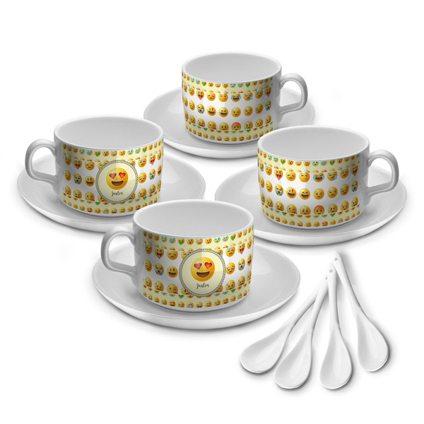 Custom Emojis Tea Cup - Set of 4 (Personalized)