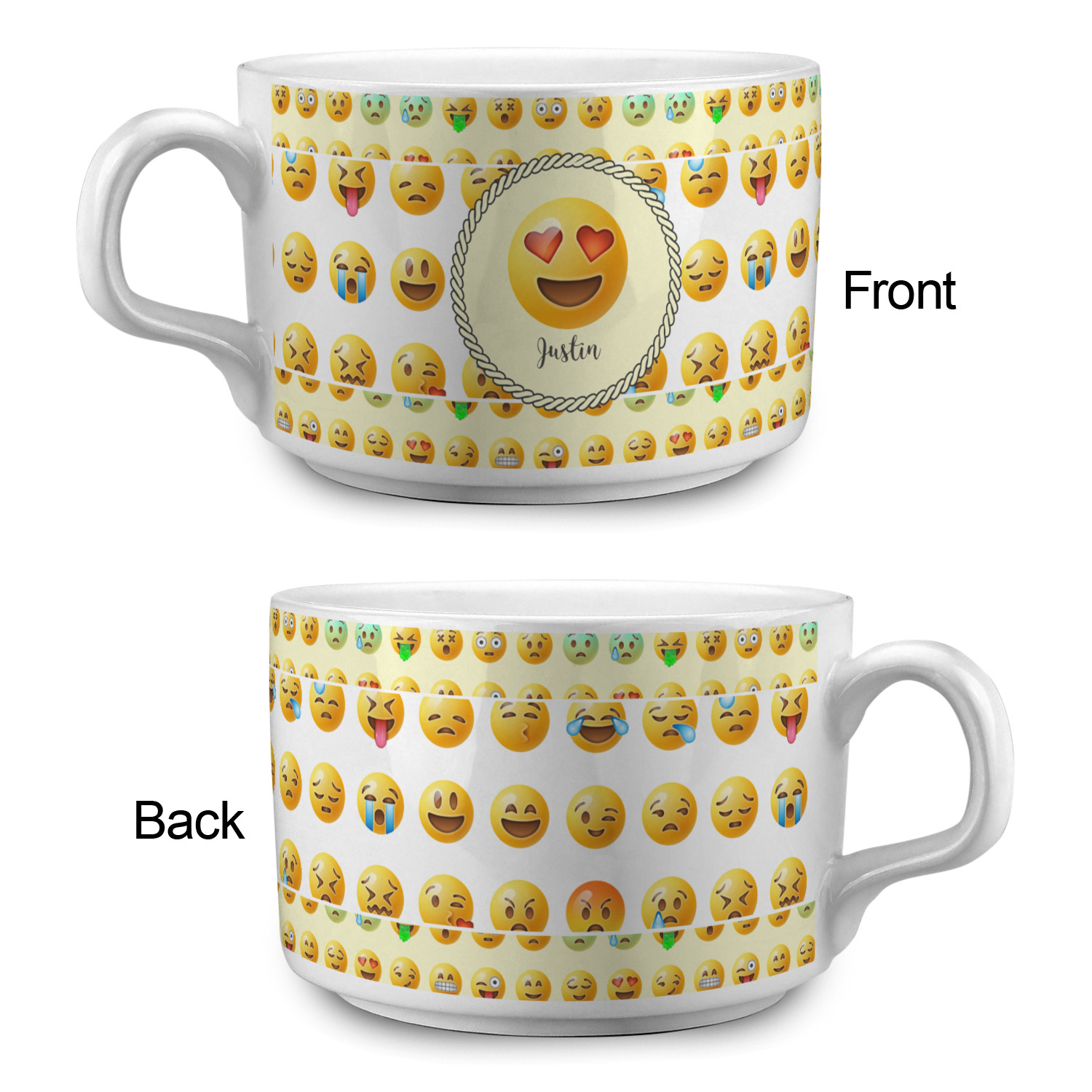 Emojis Tea Cup (Personalized) - YouCustomizeIt