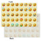 Emojis Tissue Paper - Heavyweight - Small - Front & Back