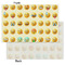 Emojis Tissue Paper - Lightweight - Small - Front & Back