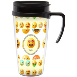 Emojis Acrylic Travel Mug with Handle (Personalized)