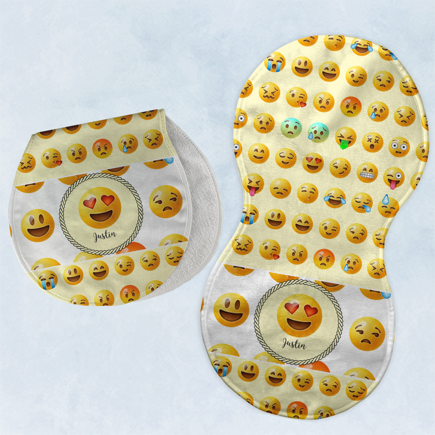 Custom Emojis Burp Cloth (Personalized) | YouCustomizeIt