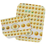 Emojis Burp Cloths - Fleece - Set of 2 w/ Name or Text