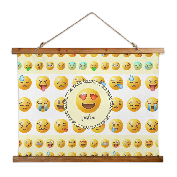 Custom Emojis Wall Hanging Tapestry - Wide (Personalized)