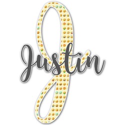 Emojis Name & Initial Decal - Up to 9"x9" (Personalized)