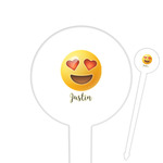 Emojis Round Plastic Food Picks (Personalized)