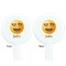 Emojis White Plastic 7" Stir Stick - Double Sided - Round - Front & Back