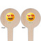 Emojis Wooden 4" Food Pick - Round - Double Sided - Front & Back