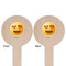 Emojis Wooden 6" Food Pick - Round - Double Sided - Front & Back