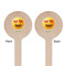 Emojis Wooden 6" Stir Stick - Round - Double Sided - Front & Back