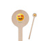 Emojis Wooden 7.5" Stir Stick - Round - Closeup