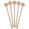 Emojis Wooden 7.5" Stir Stick - Round - Fan View