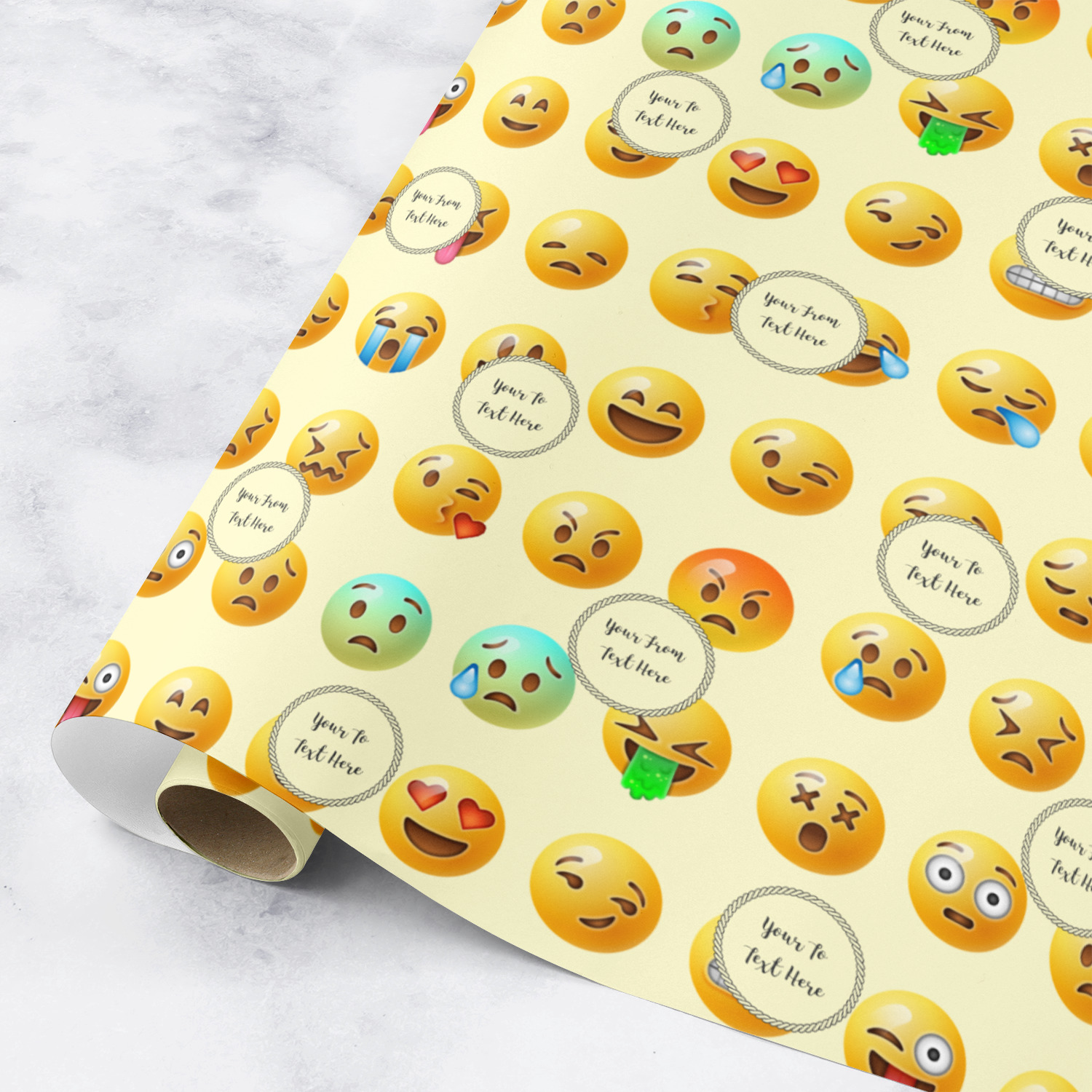 Emojis Wrapping Paper (Personalized) - YouCustomizeIt