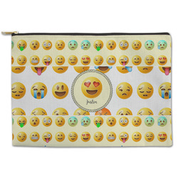 Emojis Zipper Pouch - Large - 12.5"x8.5" (Personalized)
