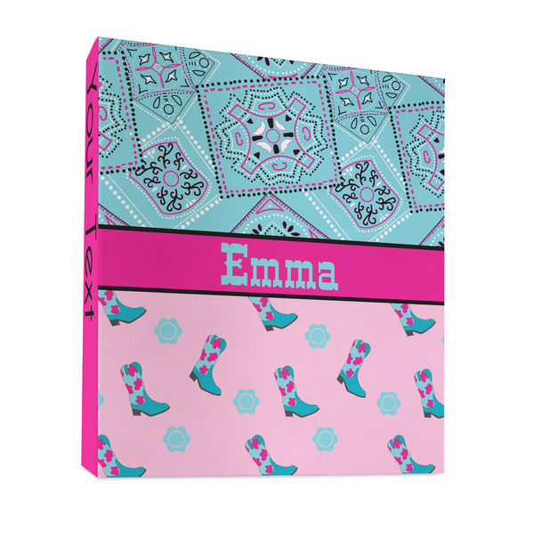 Custom Cowgirl 3 Ring Binder - Full Wrap - 1" (Personalized)