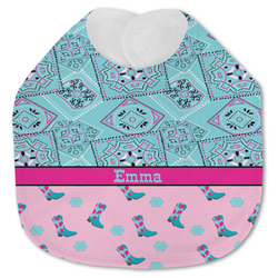 Cowgirl Jersey Knit Baby Bib w/ Name or Text