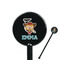 Cowgirl Black Plastic 5.5" Stir Stick - Round - Closeup