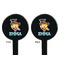 Cowgirl Black Plastic 7" Stir Stick - Double Sided - Round - Front & Back