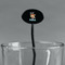 Cowgirl Black Plastic 7" Stir Stick - Oval - Main