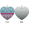 Cowgirl Ceramic Flat Ornament - Heart Front & Back (APPROVAL)