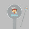 Cowgirl Clear Plastic 7" Stir Stick - Round - Closeup