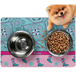 Cowgirl Dog Food Mat - Small w/ Name or Text